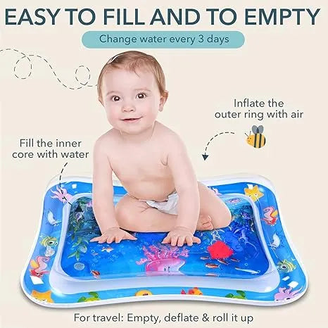 Baby Water Play Mat | Inflatable Tummy Time Sensory Activity Mat