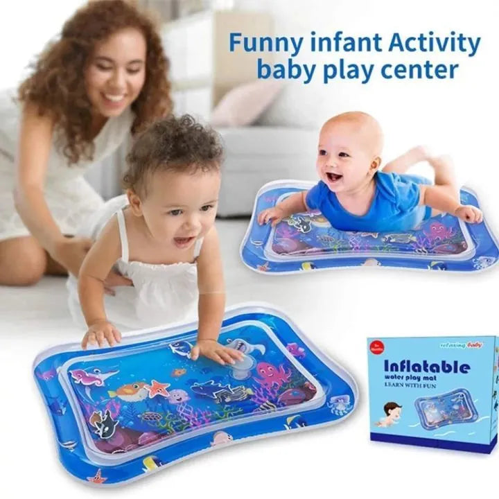 Baby Water Play Mat | Inflatable Tummy Time Sensory Activity Mat