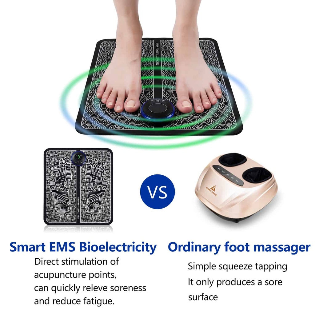 EMS Foot Massager Mat – Electric Foot Massage Pad with 9 Intensity Levels, 6 Modes & Smart Display for Home Relaxation