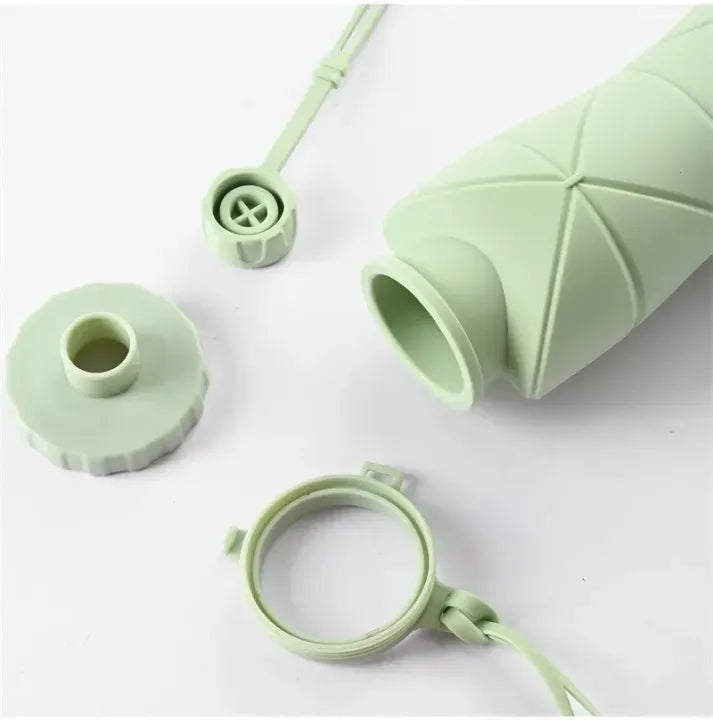 Silicone Folding Bottle 600ML | Foldable & Collapsible Travel Water Bottle